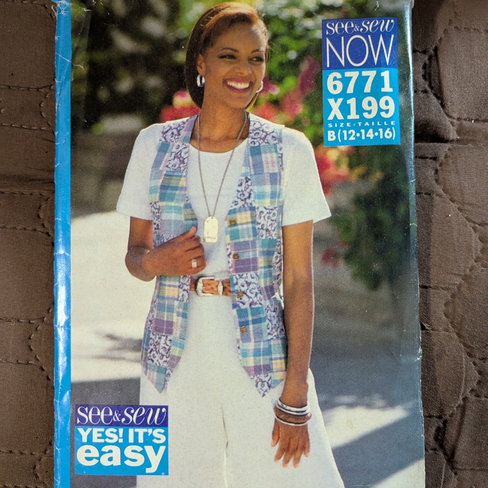 Plaid Vest Sewing Pattern